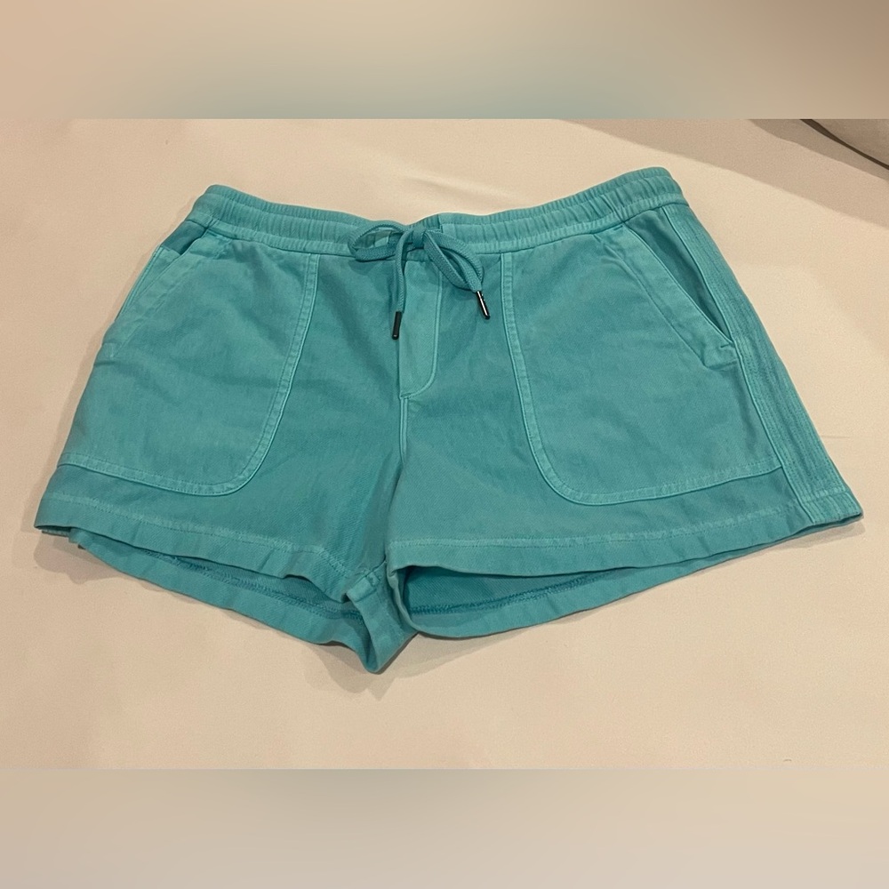 Athleta Blue Athletic Shorts with Adjustable Waistband
